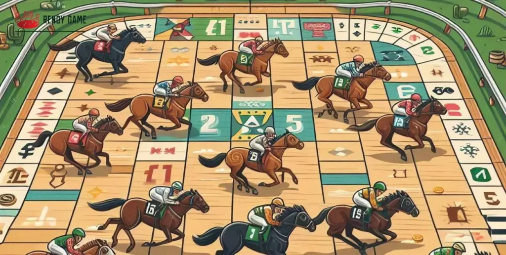 Horse race game board template